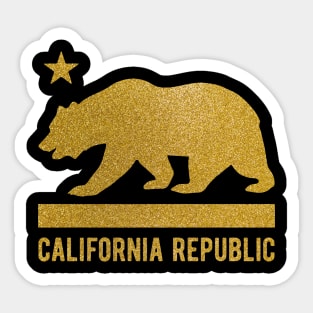 CA Republic Flag Bear Star California Souvenir Women Cali Sticker